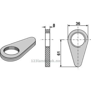 Låsemutter til Toppstag - M24x3mm - Høyregjenget