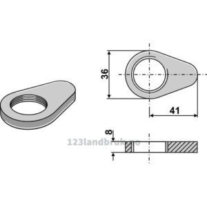 Låsemutter til Toppstag - M24x2,5mm - Venstregjenget