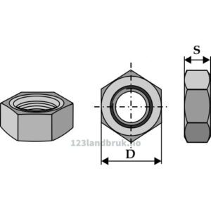 Låsemutter til Toppstag - M30x3,5mm - Høyregjenget