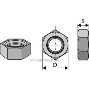 Låsemutter til Toppstag - M36x3mm - Høyregjenget