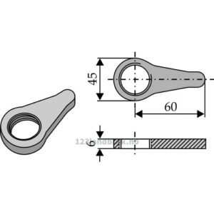 Låsemutter til Toppstag - M30x35mm - Venstregjenget