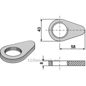 Låsemutter til Toppstag - M27x3mm - Høyregjenget