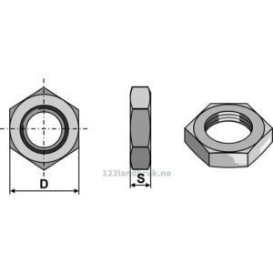Låsemutter til Toppstag - M24x3mm - Høyregjenget