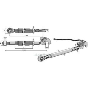 Toppstag med Fanghake og Kule - 540/790 mm - Kategori: Ø22,1-2 - Fendt