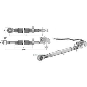 Toppstag med Fanghake og Kule - 640/860 mm - Kategori: Ø22,1-2 - Fendt