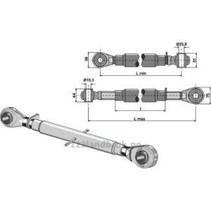 Toppstag - 440/640 mm - Kategori: 1-2