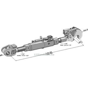 Toppstag med Fanghhake og Kryssledd - 826/1031 mm - Kategori: 4 - Massey Ferguson