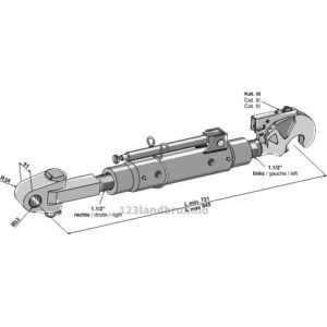 Toppstag med Fanghake og Kule - 721/945 mm - Kategori: 3 - Case, McCormick