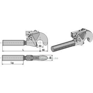 Fanghake - 250xM36x3mm - Kategori: II
