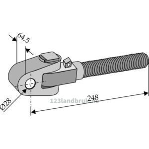 Endekobling med kryssledd - 248 mm