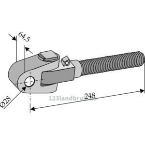 Endekobling med kryssledd - 248mm