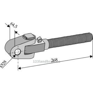 Endekobling med kryssledd - 268 mm