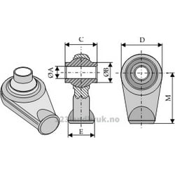 Toppstagende for Sveising - Ø25,7x70mm - Kategori: 2