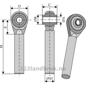 Toppstagende uten Gjenger - 165 mm - Kategori: 1