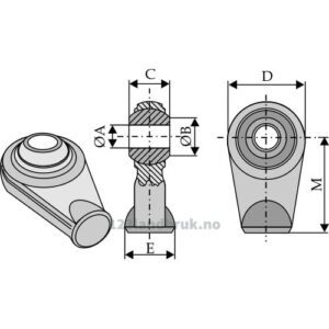 Toppstagende for Sveising - Ø28,7x70mm - Kategori: 2