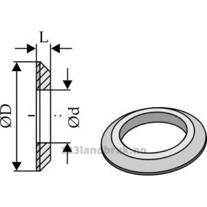 Shims til trekkstang - Ø28,5xØ28,5x7mm - Kategori: II-III