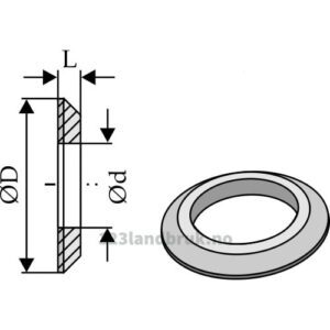 Shims til trekkstang - Ø37xØ37x7mm - Kategori: III