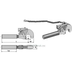 Fanghake - M30x3,5x272mm - Kategori: II