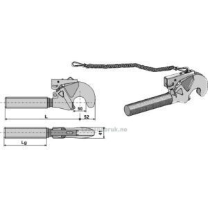 Fanghake - M27x3x272mm - Kategori: II