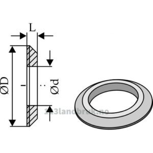Avstandsring til trekkstang - Ø55xØ28,5x7mm