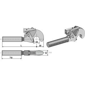 Fanghake - M27x3x235mm - Kategori: I