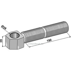 Toppstagende Ø28 - M36x3mm