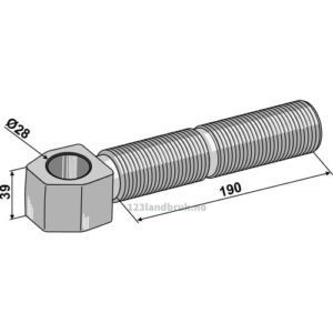 Toppstagende Ø28 - M36x3mm