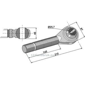 Herdet Toppstagende - M36x4mm - Kategori: II