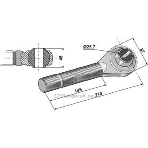 Herdet Toppstagende - M36x4mm - Kategori: II