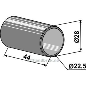 Reduksjonsforing til Toppstag - Ø28xØ22,5x44mm - Kategori: I-II