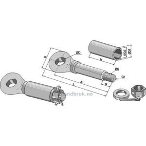 3t Trekkøye for Tilhenger - 380xØ52mm