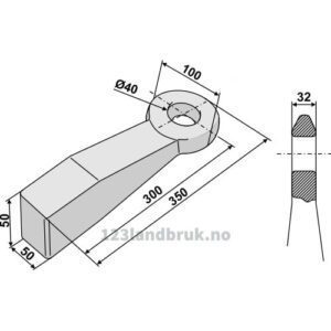 1 tonn - Trekkøye - TÜV godkjenning nr.: M 2940