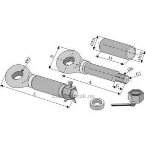 1,6t Trekkøye - TÜV godkjent - 390xØ50mm