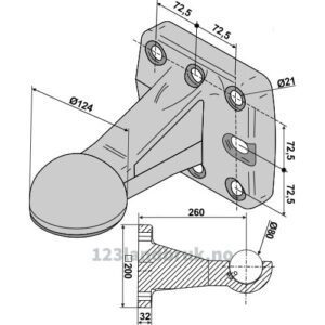 4t Trekkøye - TÜV godkjent - 322mm
