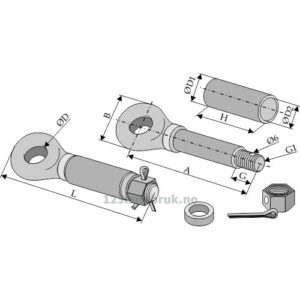 1,5t Trekkøye for Tilhenger - 345xØ45mm
