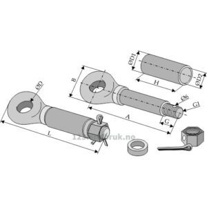 2t Trekkøye for Tilhenger - 325xØ52mm