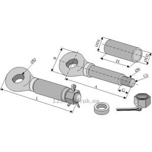 3t Trekkøye for Tilhenger - 390xØ52mm