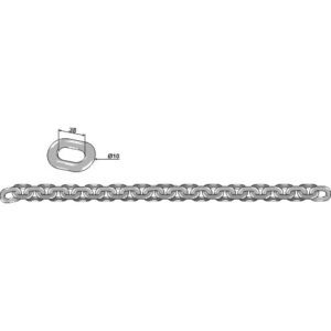 Kjetting - Kjededeling: 10x38mm - Holmer - 1 meter