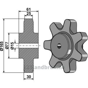 Kjettinghjul for Kohlswakjetting - 7 taggers
