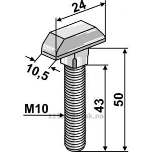 Kjettingbolt - M10mm - Claas