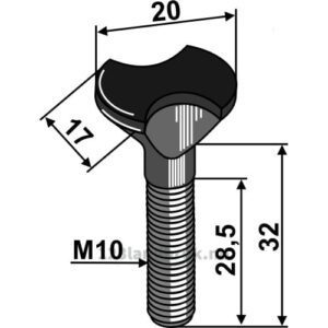 Kjettingbolt - M10mm - Kemper, Krone