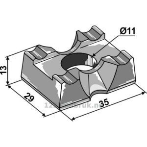 Kjetting guide - 10x35mm - Welger