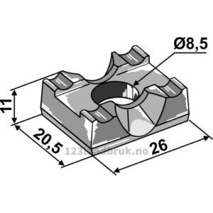 Kjetting guide - 7x22mm - Mengele