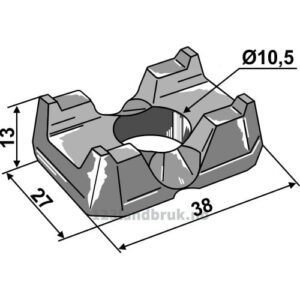 Kjetting guide - 10x31mm - Krone, Mengele