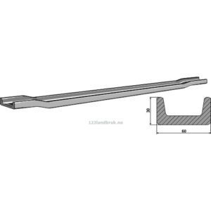 Avskraper - Bunnskinne - 775mm - Strautmann