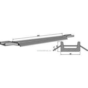 Avskraper - Bunnskinne - 775mm - Strautmann