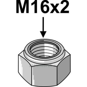 Låsemutter - M16x2mm - Venstregjenget