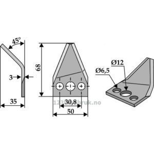Formikserkniv - Venstre - Strautmann