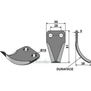 Formikserkniv - DURAFACE - Kverneland, Mayer, Siloking