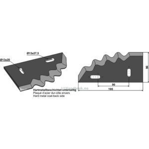 Formikserkniv - Hardmetall belagt - Høyre - Himel, Peecon